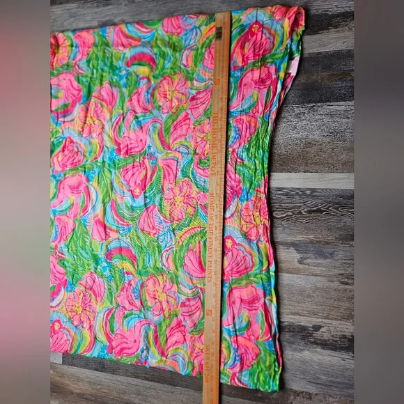 Lilly Pulitzer Riley Infinity Loop Scarf So A Peeling Pattern Elephant Pink - Picture 2 of 5